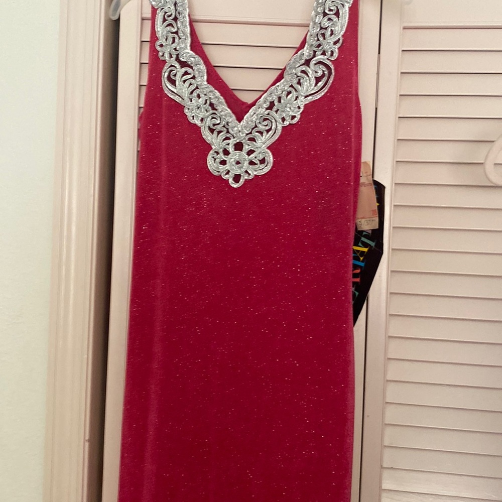 Pink fancy evening - dinner dress